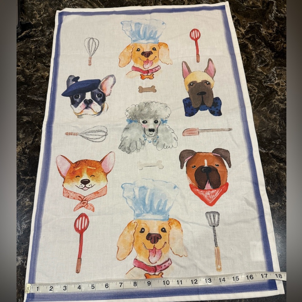 Brand New! Sur La Table Dog Kitchen Towel!